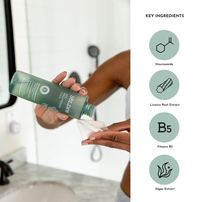 Bolden Skin Brightening Toner for Face - Exfoliating Toner for Oily Skin with AHA Glycolic Acid, Niacinamide & Hyaluronic Acid | Helps Reduce Breakouts, Fade Dark Spots & Refine Pores | 8.0 Fl Oz - Image 4
